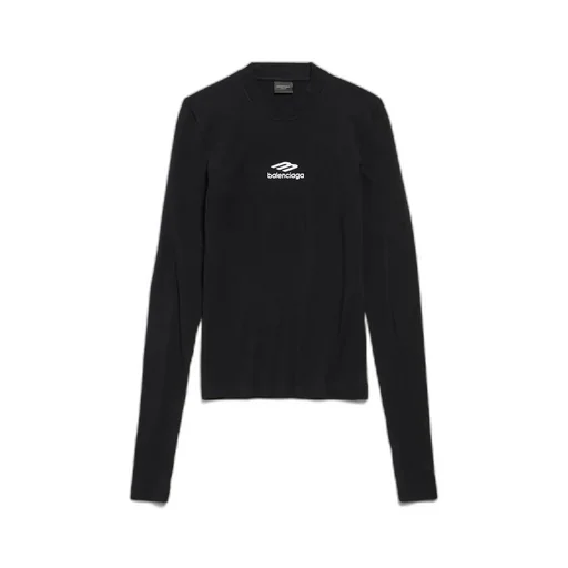3B Sports Icon Long Sleeve Fitted Crewneck Top