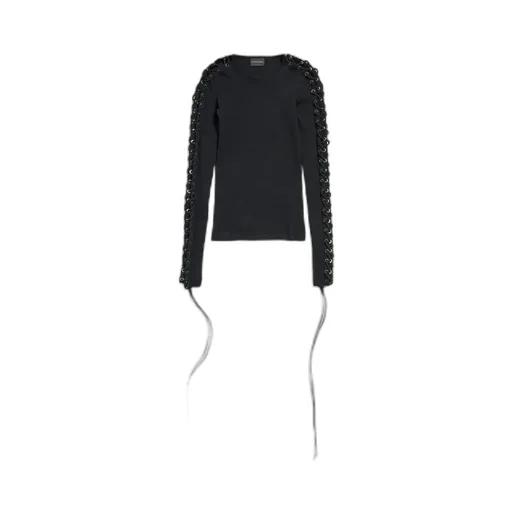 Lace-Up Long Sleeve T-Shirt