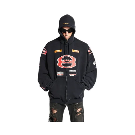 Sponsor Logos Large Zip-Up Hoodie