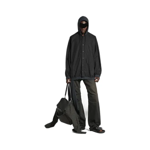 Cut-Up Hooded Shirt