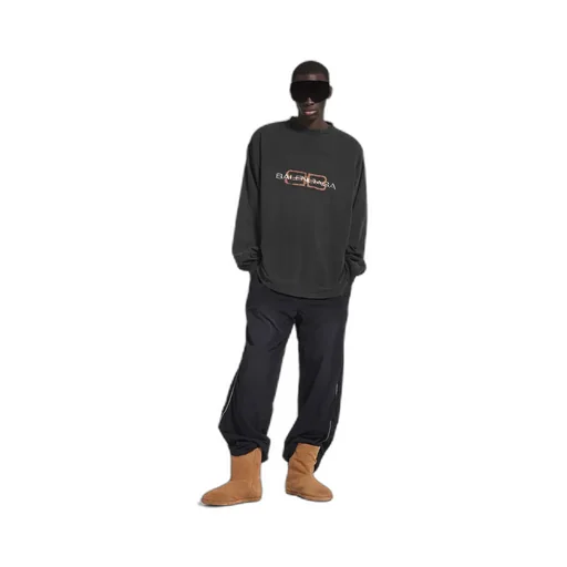 Bb Icon Stencil Long Sleeve T-Shirt Large Fit