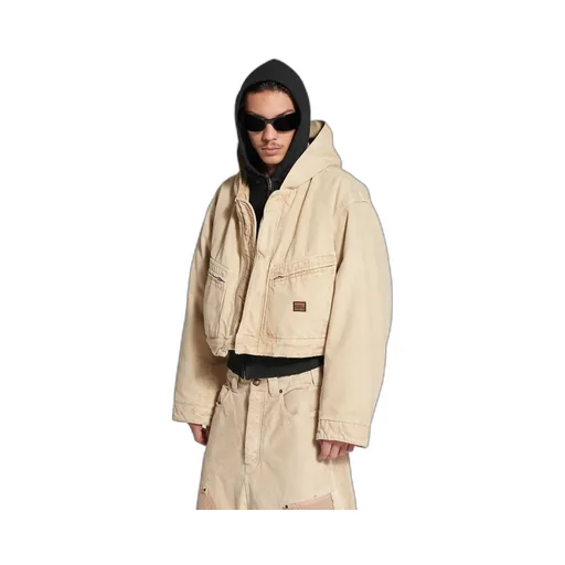 Cropped Hooded Workwear Jacket