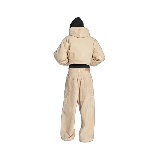 Cropped Hooded Workwear Jacket