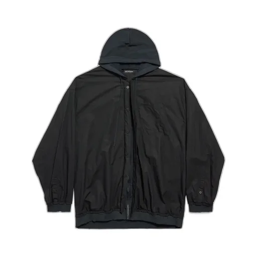 Cut-Up Hooded Shirt