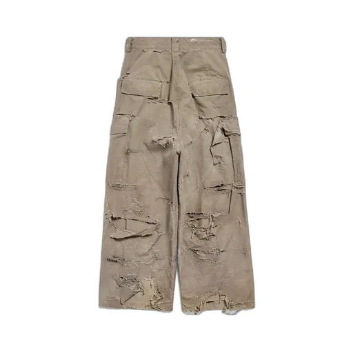 Distressed Large Cargo Pants