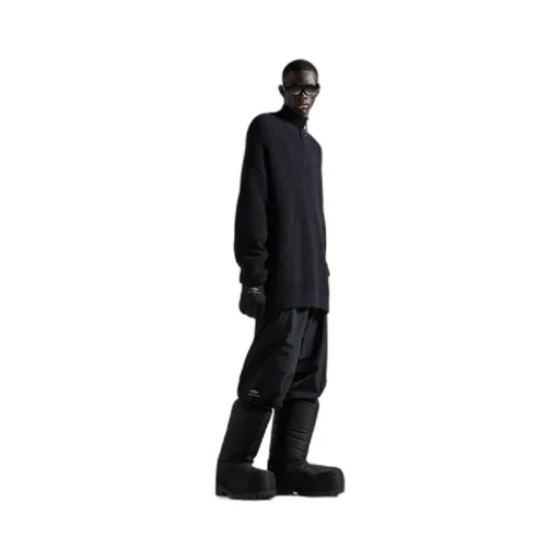 Half Zip High Neck Sweater