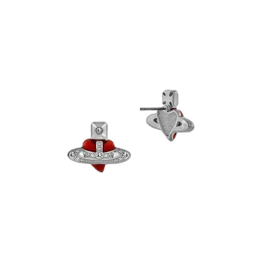 New Diamante Heart Earrings
