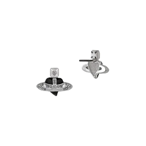 New Diamante Heart Earrings