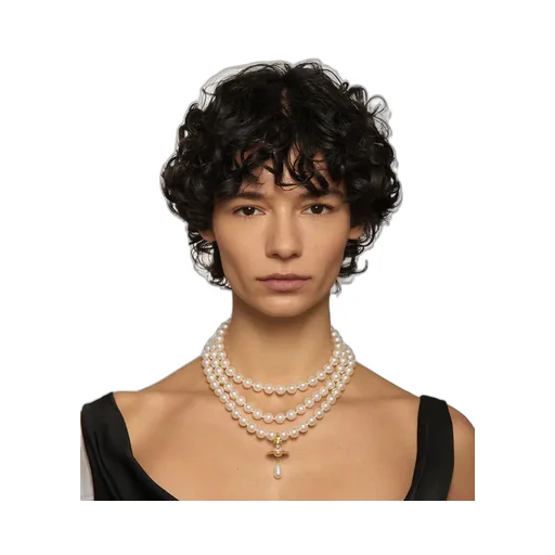 Three Row Pearl Drop Choker