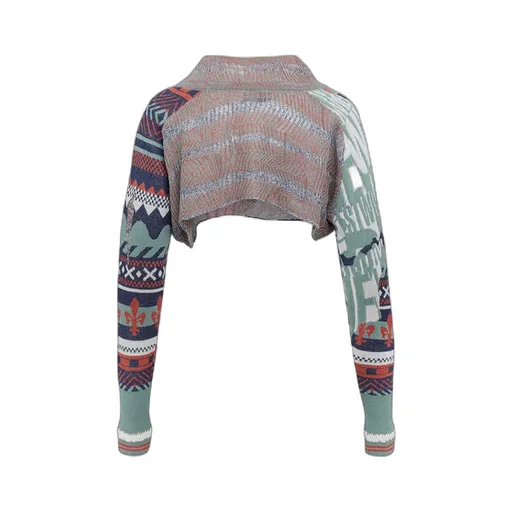 Broken Fair Isle Cropped Top