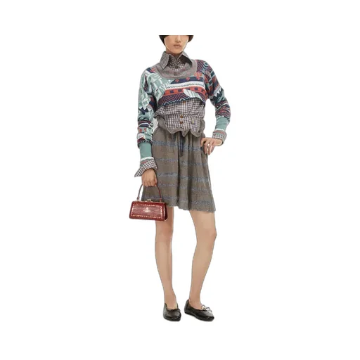Broken Fair Isle Cropped Top