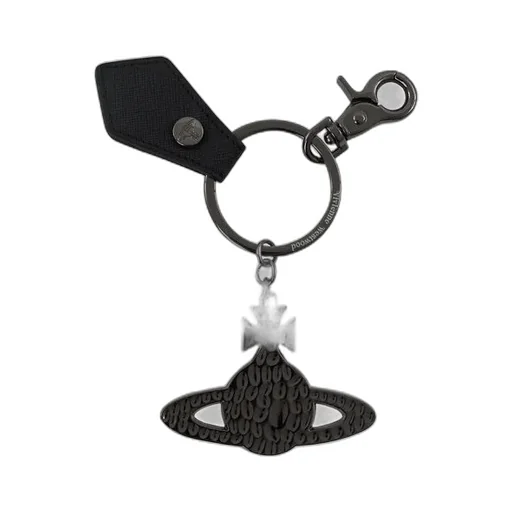 Saffiano Hammered Orb Keyring