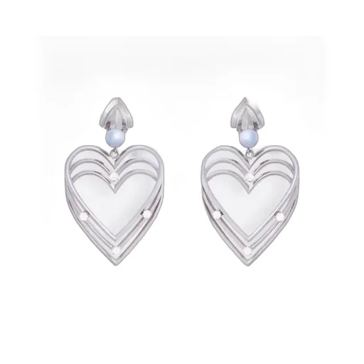 Heart Pearl Earrings