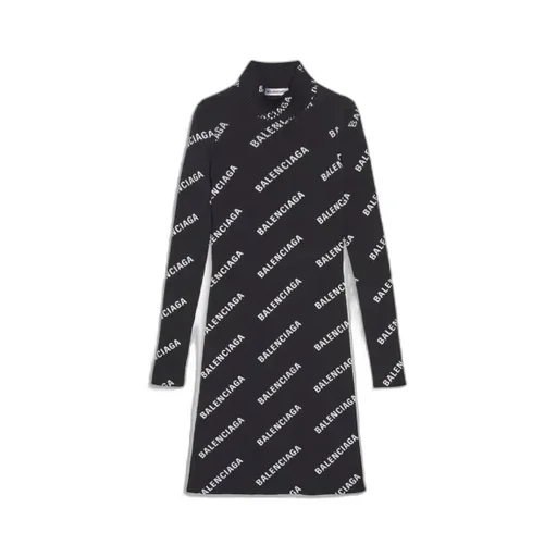 Mini Dress With Brand Logo Print