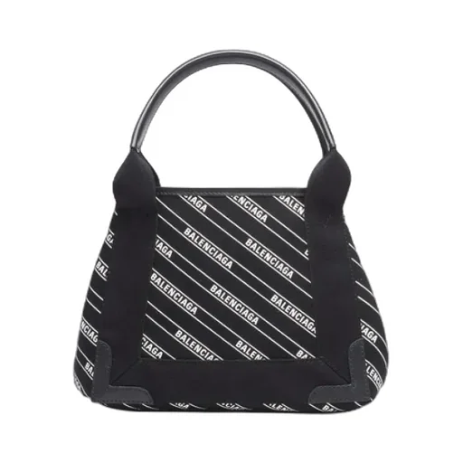 Navy Stripe Logo Handbag - Small