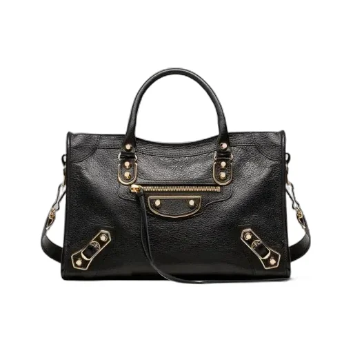 Classic Metallic Edge City Small Handbag