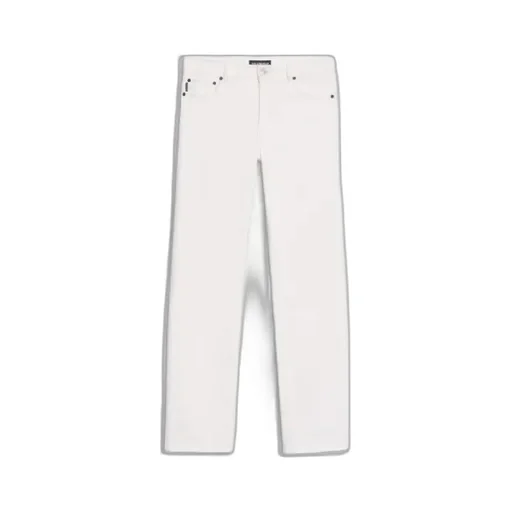 Stonewashed White Straight Fit Jeans