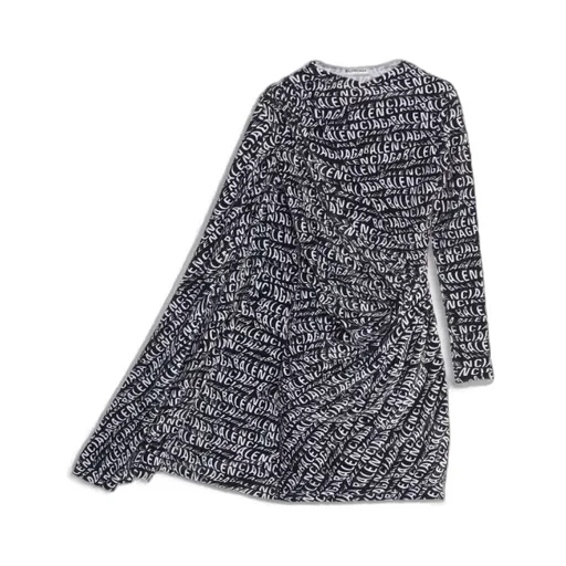 Asymmetric Pleated Dress