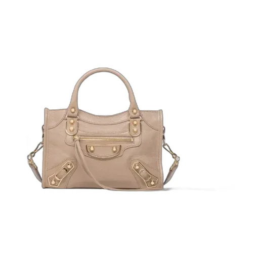 Classic Metallic Edge Mini City Handbag