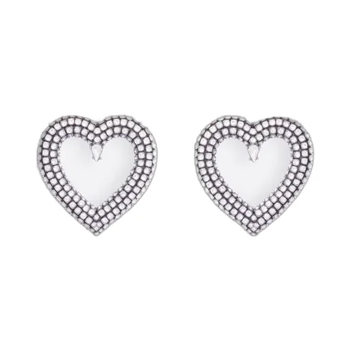 Heart Shape Crystal Earrings