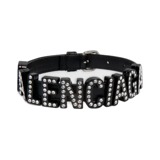 Black/Crystal Letter Necklace