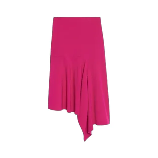 Fuchsia Triangle Patch Pleated Skirt