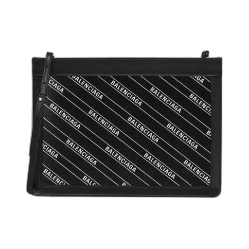 Navy Stripe Logo Handbag