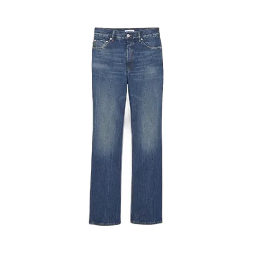 Dark Blue Straight Leg Jeans