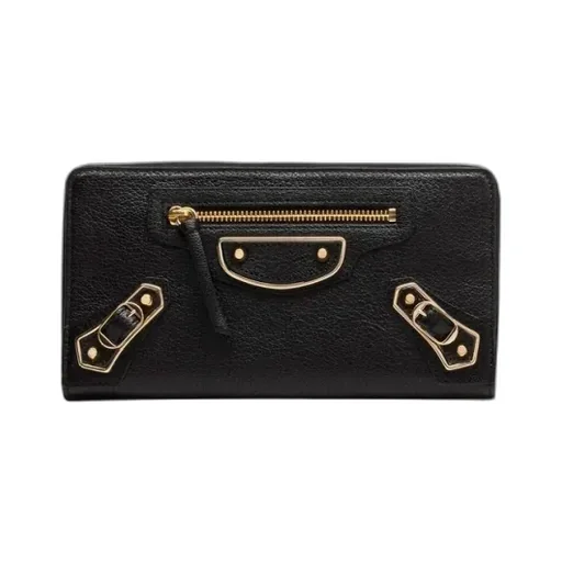 Classic Metallic Edge Horizontal Zip Wallet