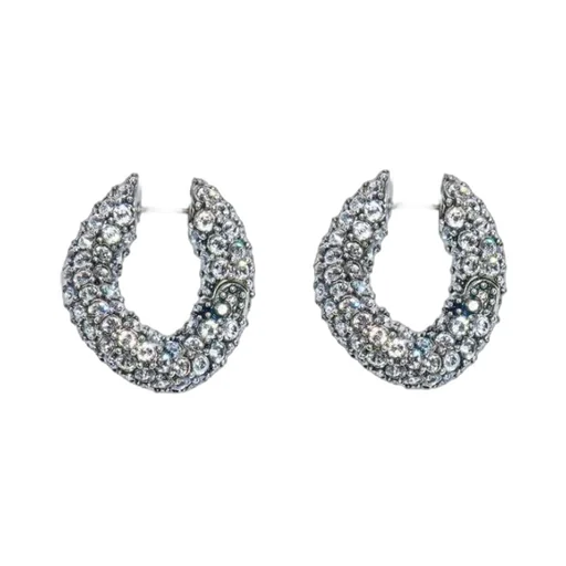 Ring-Shaped Water Diamond Earrings