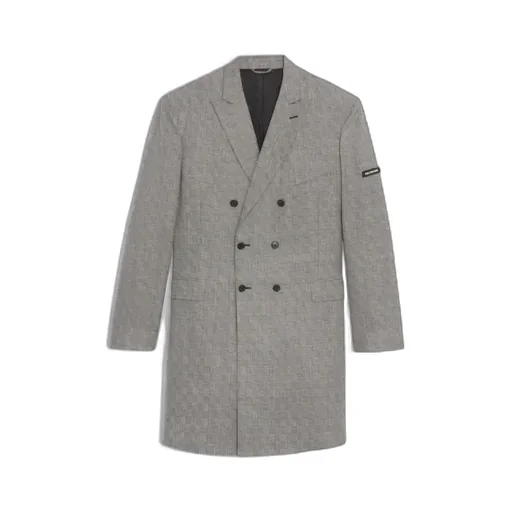 Washed Double-Breasted Coat