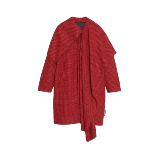 Red/Black Scarf Coat