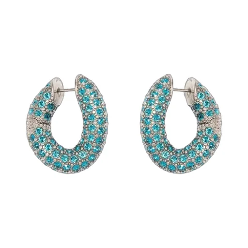 Circular Rhinestone Earrings