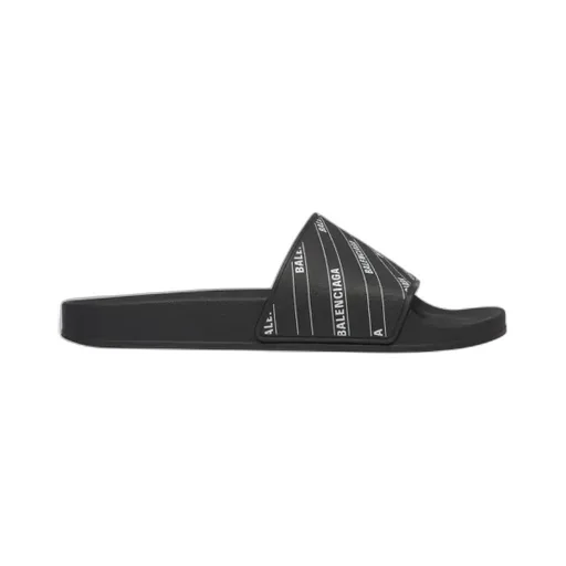 Striped Logo Piscine Slide Sandals