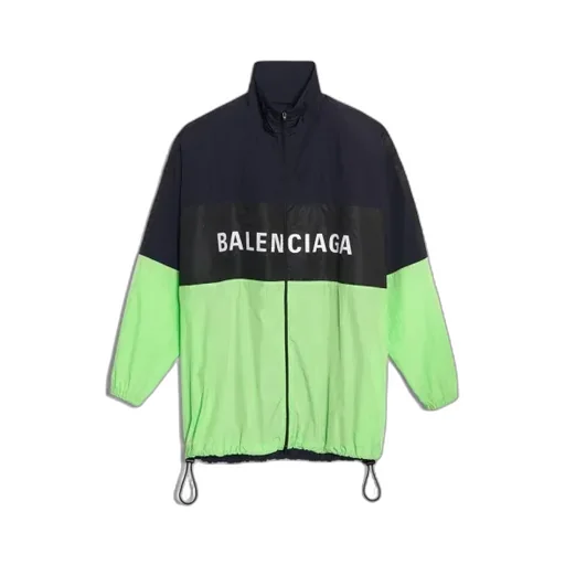 Neon Green/Black Zip Logo Jacket