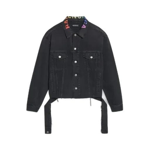 Coal-Colored Tailored Waist Jacket