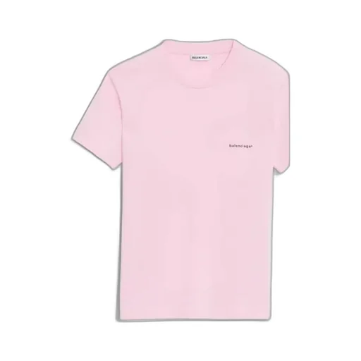 Baby Pink Copyright Logo Fitted T-Shirt