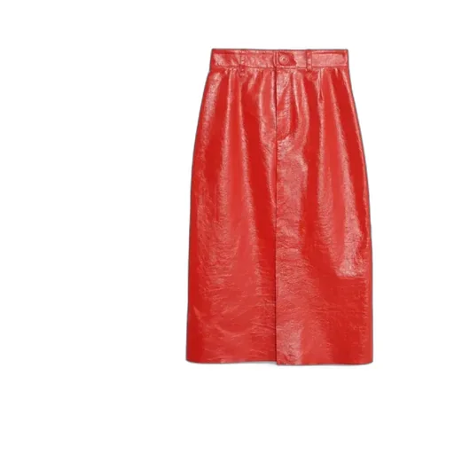 Red Pleated Skirt