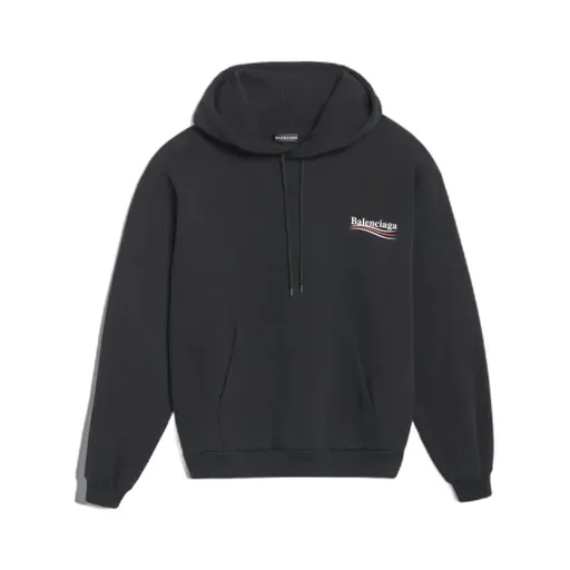 Black Printed Hoodie