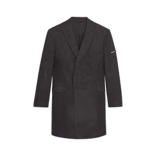 Washed Double-Breasted Coat