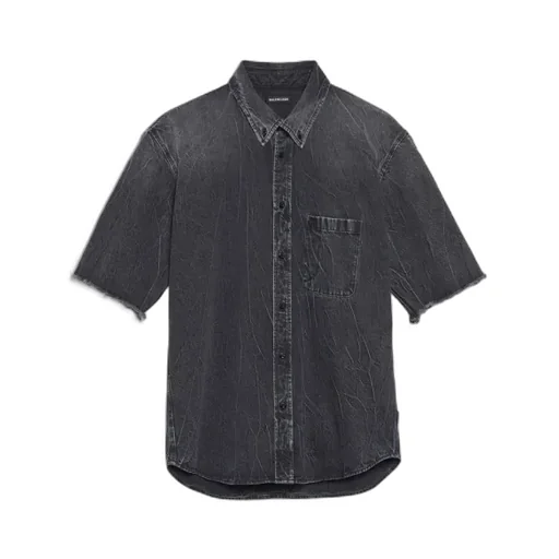 Streaky Black Logo Short Sleeve Shirt