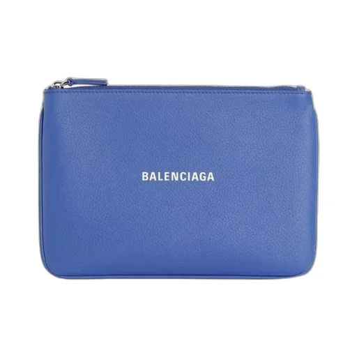 Blue Leather Handbag