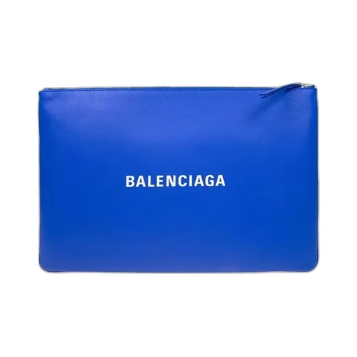 Blue Leather Handbag