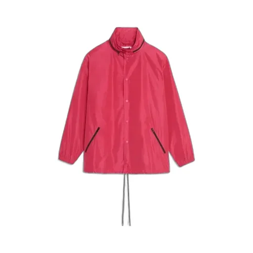 Fuchsia Hooded Windbreaker