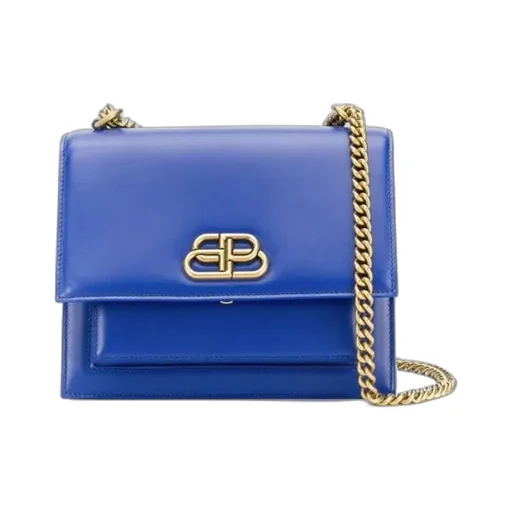 Blue Leather Handbag