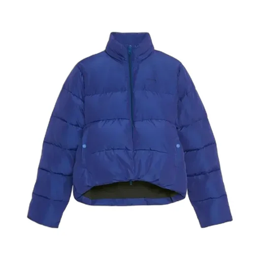 Electric Blue C-Shape Quilted Jacket
