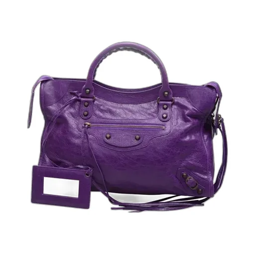 Purple Lambskin Handbag