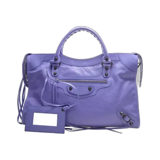 Purple Lambskin Handbag
