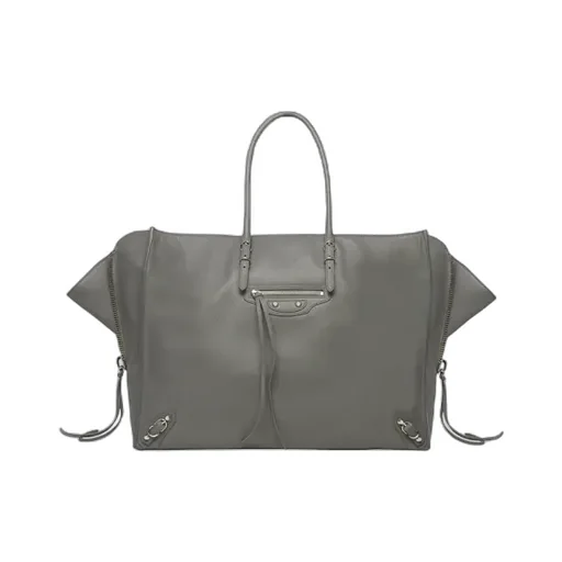 Grey Leather Handbag