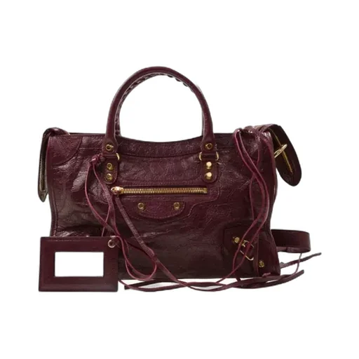 Purple Leather Handbag